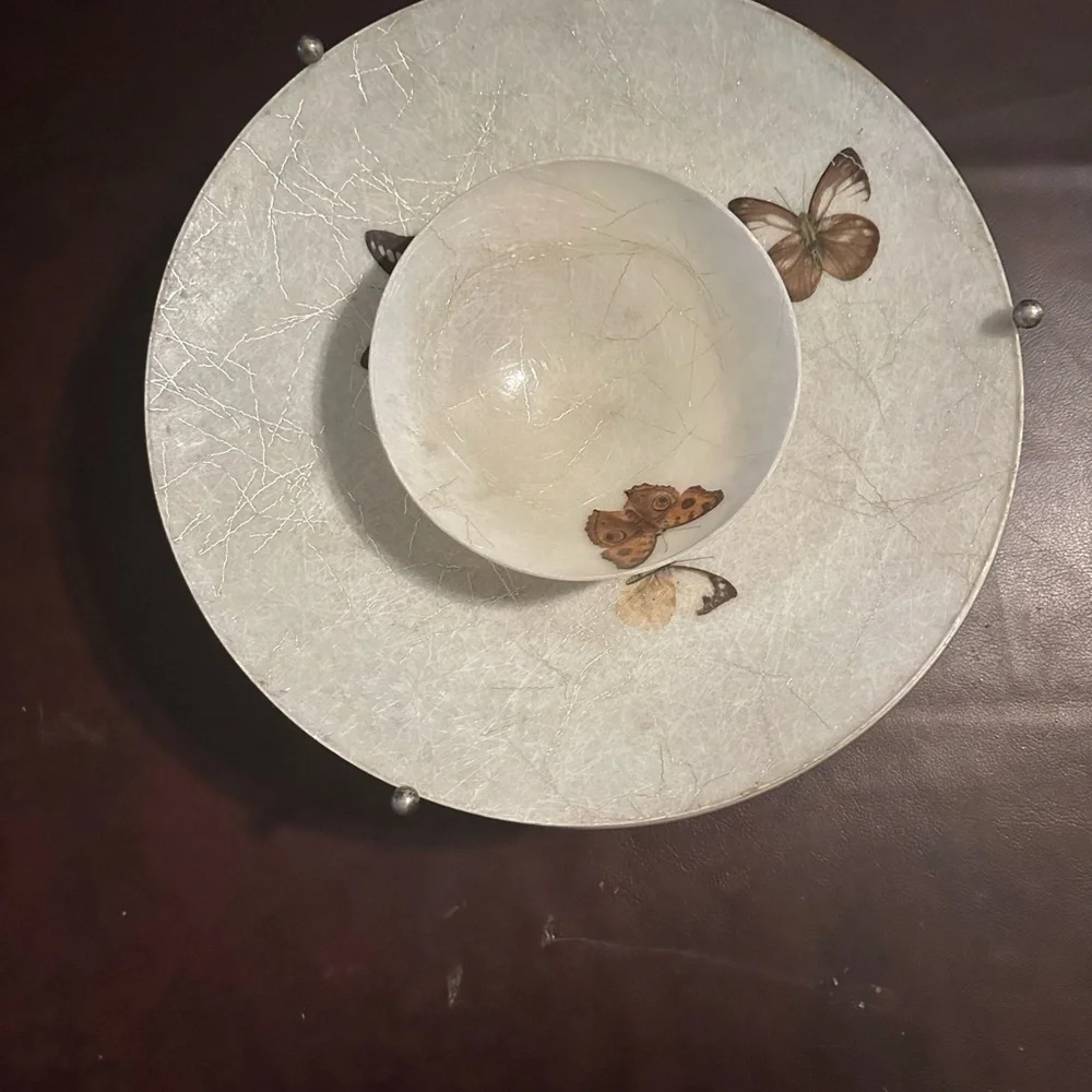Vintage atomic style chip & dip set